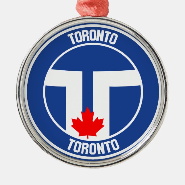 Toronto Round Emblem Metal Tree Decoration (Front)