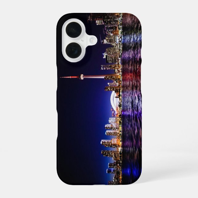 Toronto Skyline After Sunset iPhone 16 Case (Back)