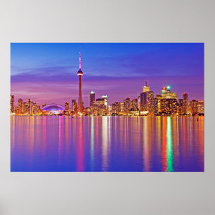 Toronto Skyline at Dusk Poster