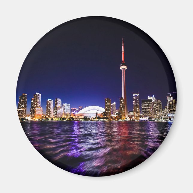 Toronto Skyline at Night Magnet (Front)