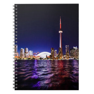 Toronto Skyline at Night Spiral Notebook