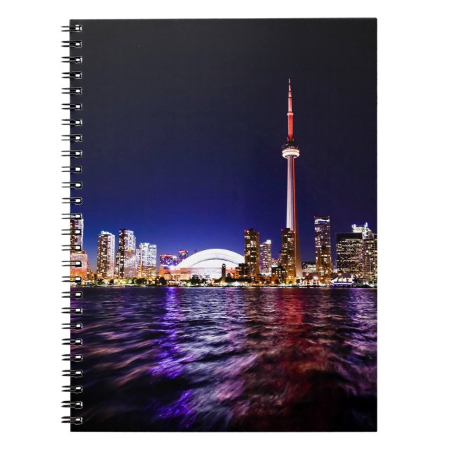 Toronto Skyline at Night Spiral Notebook (Front)