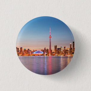 Toronto Skyline at Sunset 3 Cm Round Badge