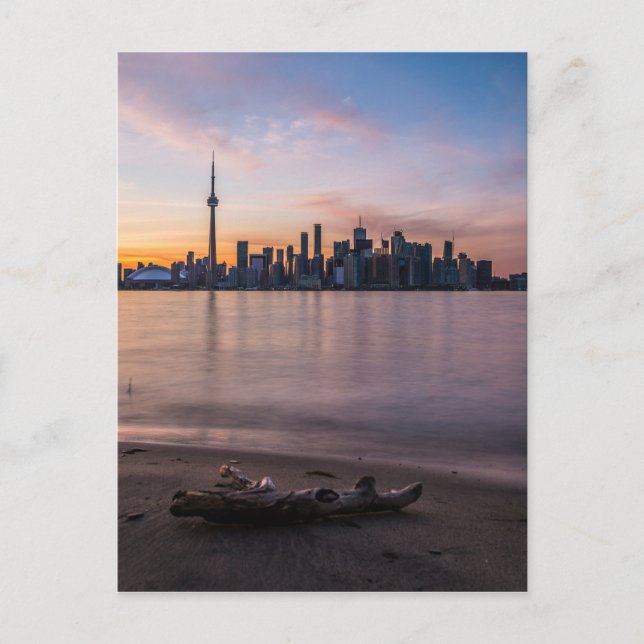 Toronto Skyline at Sunset Postcard (Front)