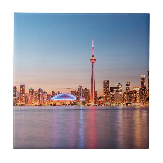 Toronto Skyline at Sunset Tile (Front)
