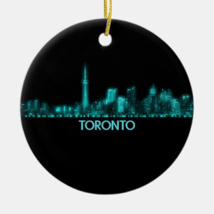 Toronto Skyline Ceramic Tree Decoration