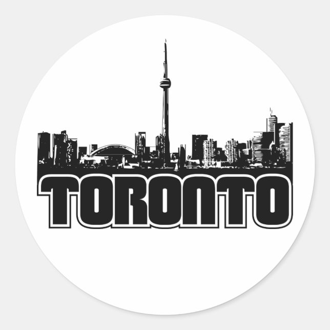 Toronto Skyline Classic Round Sticker (Front)