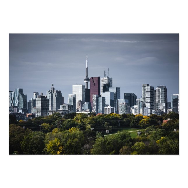 Toronto Skyline From Riverdale Park 9 Colour Photo Print (Front)