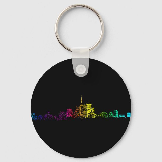Toronto Skyline Gradient Key Ring (Front)