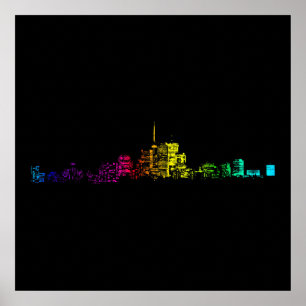 Toronto Skyline Gradient Poster