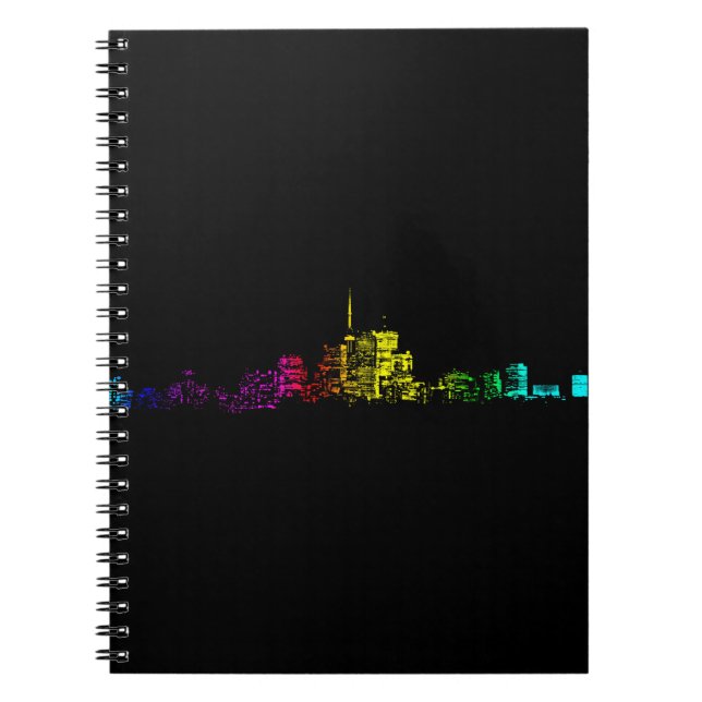 Toronto Skyline Gradient Spiral Notebook (Front)