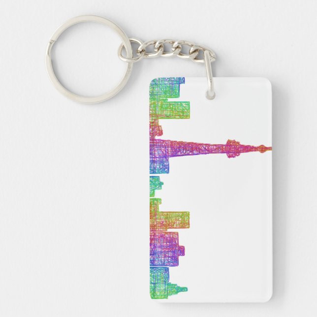 Toronto skyline key ring (Front)