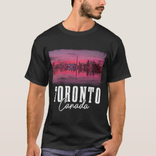 Toronto Skyline Ontario Canada Maple Leaf Canadian T-Shirt