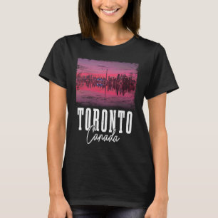 Toronto Skyline Ontario Canada Maple Leaf Canadian T-Shirt