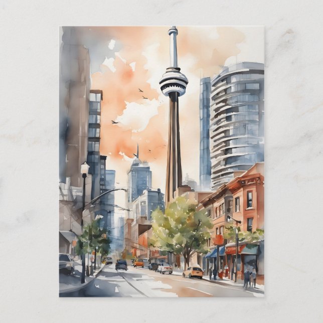 Toronto watercolor art postcard (Front)
