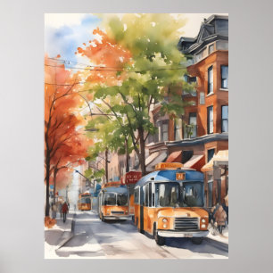 Toronto watercolor art poster