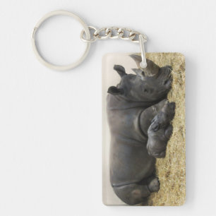 Toronto Zoo baby white rhino Key Ring