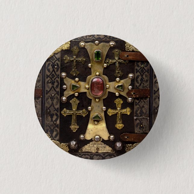 T'oros Roslin Gospels 3 Cm Round Badge (Front)