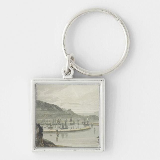 Torquay, Devon, from Volume VIII of 'A Voyage Arou Key Ring (Front)