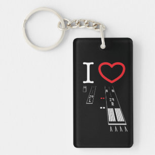Torrance Airport Runways 29L / 29R - 11L / 11R Key Ring