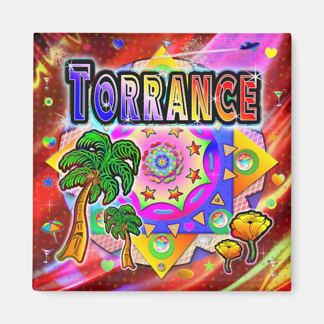 Torrance Tropical Friends Magnet (Front)