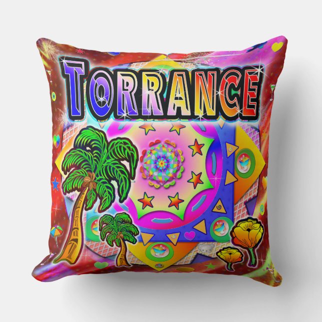 Torrance Tropical Friends Pillow (Front)