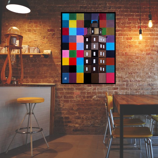 Torre de Hércules Abstract Painting by Alfred Fox Canvas Print (Creator Uploaded)