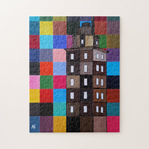 Torre de Hércules Abstract Painting by Alfred Fox Jigsaw Puzzle