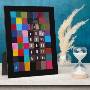 Torre de Hércules Abstract Painting by Alfred Fox Plaque