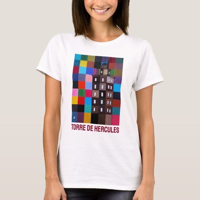 Torre de Hércules Abstract Painting by Alfred Fox T-Shirt (Front)
