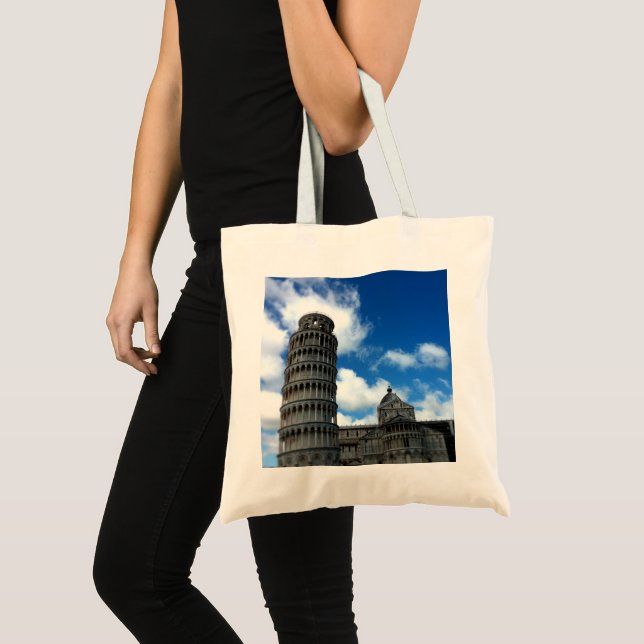Torre di Pisa Tuscany with Beautiful Blue Sky Tote Bag (Front (Product))