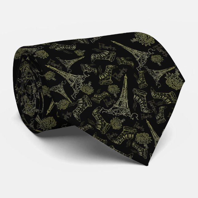Torre Eiffel con instrumento musical Tie (Rolled)