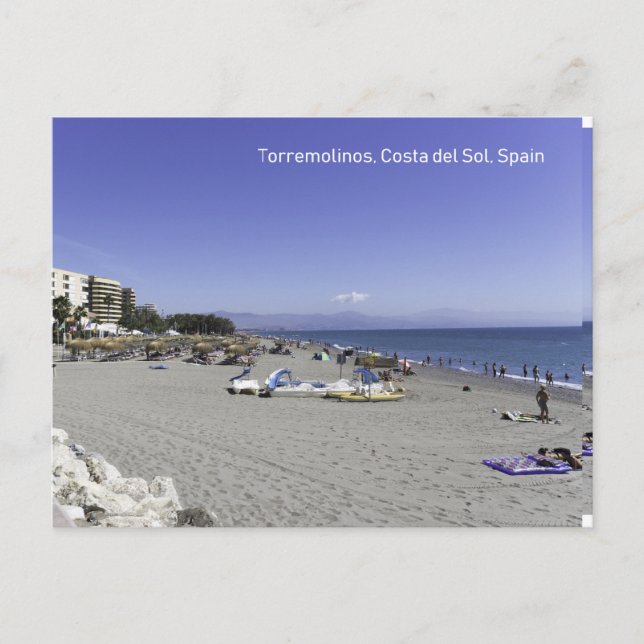Torremolinos Beach, Costa del Sol, Spain Postcard (Front)