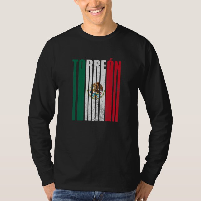 Torreón Coahuila con águila mexicana T-Shirt (Front)
