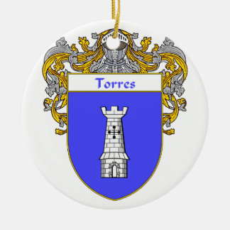 Torres Coat of Arms/Family Crest Ceramic Tree Decoration