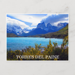 torres del paine chile postcard