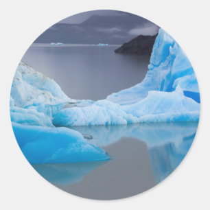 Torres del Paine National Park, Glacial ice Classic Round Sticker