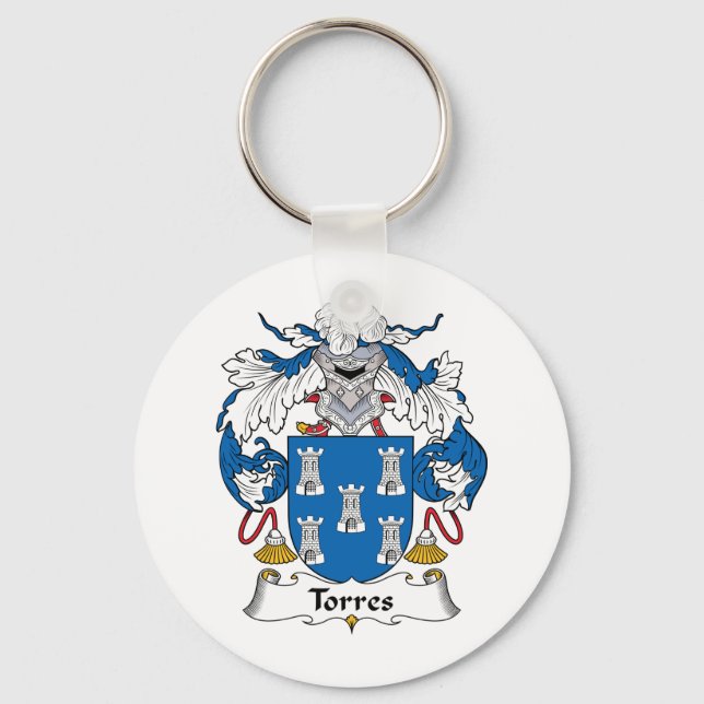 Torres Family Crest Key Ring (Front)