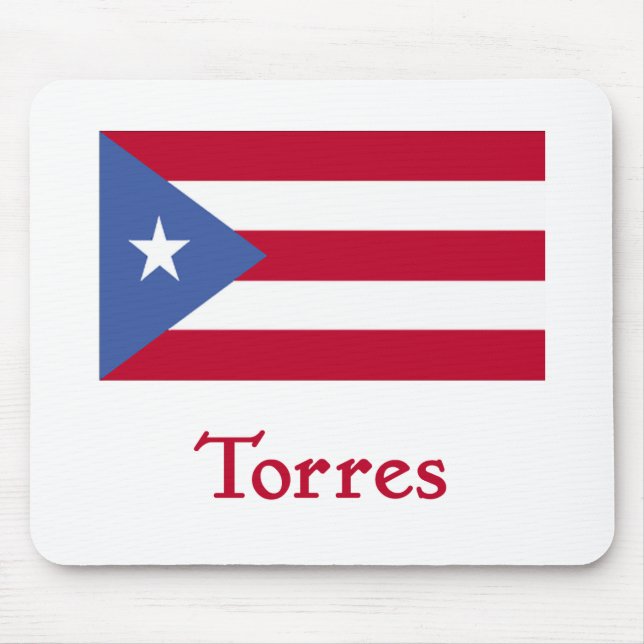 Torres Puerto Rican Flag Mouse Pad (Front)