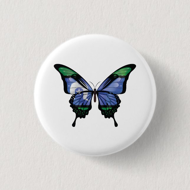 Torres Strait Islands Swallowtail Butterfly Flag 3 Cm Round Badge (Front)