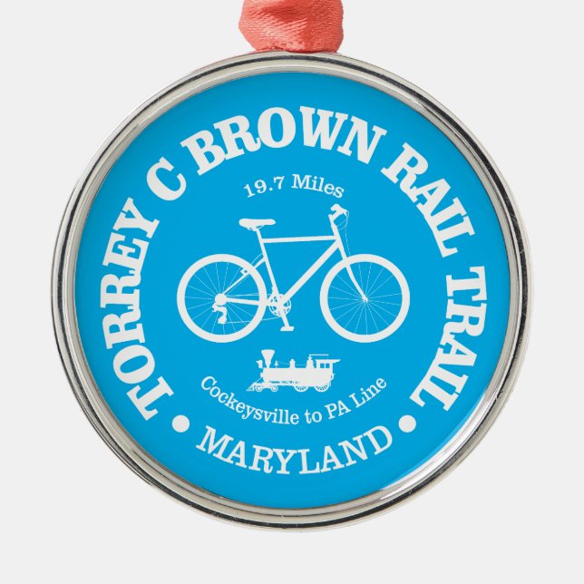 Torrey C Brown Rail Trail (cycling) Metal Tree Decoration (Front)