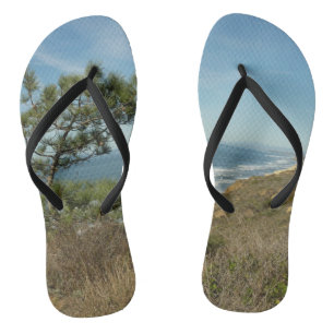 Torrey Pine and California Coastline Landscape Jandals