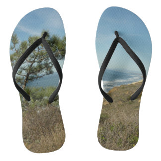 Torrey Pine and California Coastline Landscape Jandals