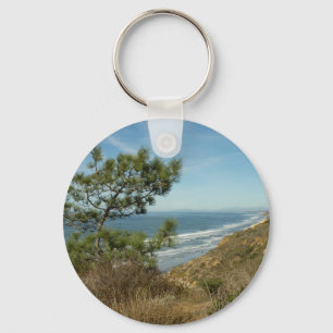 Torrey Pine and California Coastline Landscape Key Ring