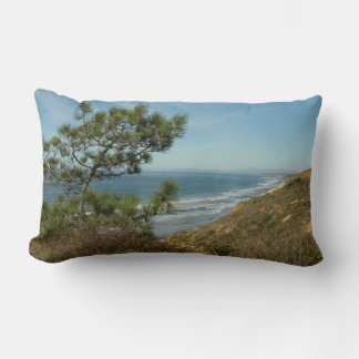 Torrey Pine and California Coastline Landscape Lumbar Cushion