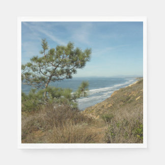 Torrey Pine and California Coastline Landscape Napkin