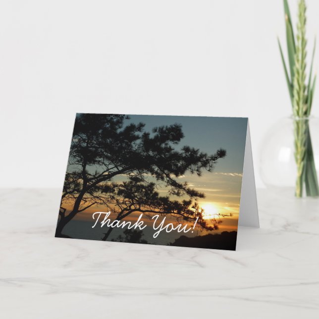 Torrey Pine Sunset I California Landscape Thank You Card (Front)