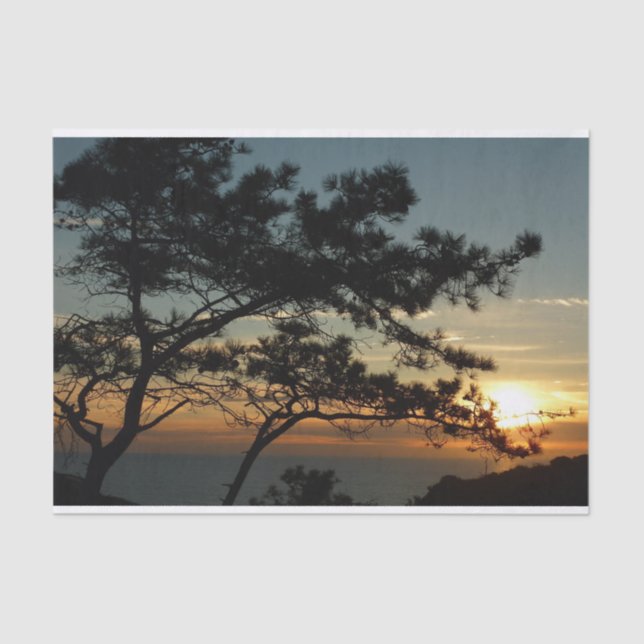 Torrey Pine Sunset I California Landscape Tissue Paper (Front)