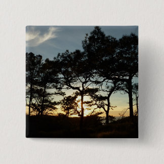 Torrey Pine Sunset II California Landscape 15 Cm Square Badge