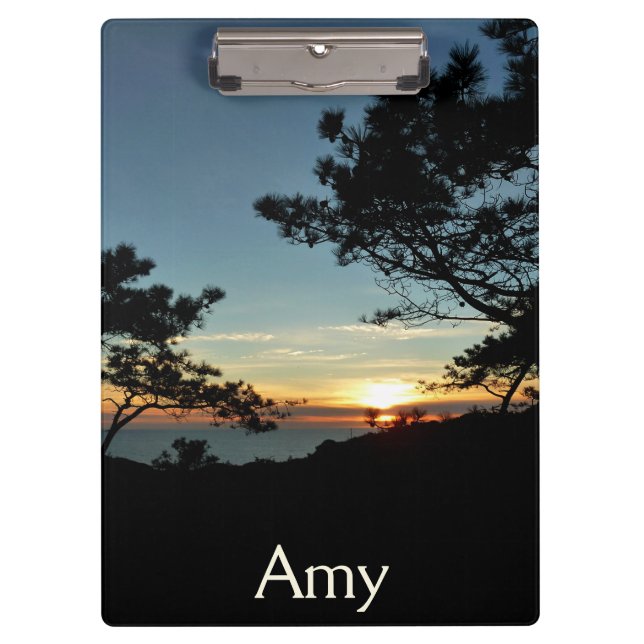 Torrey Pine Sunset III California Landscape Clipboard (Front)
